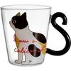 250ML Cute Cat Heat-resistant Glass Coffee Mug Drinking Water Milk Tea Beverage Cup Cartoon Juice Cups Gift Home Office Supplies