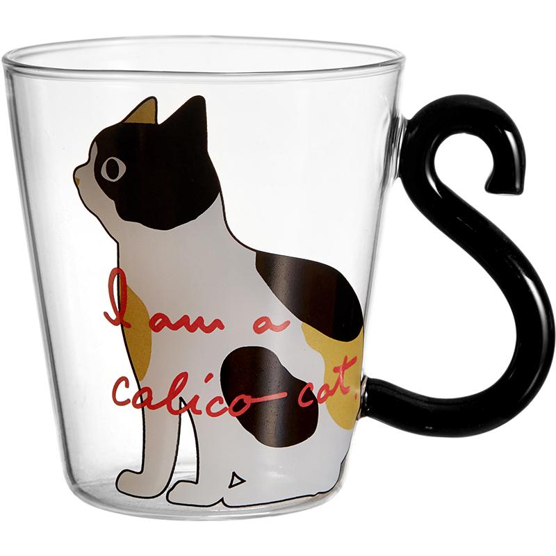 250ML Cute Cat Heat-resistant Glass Coffee Mug Drinking Water Milk Tea Beverage Cup Cartoon Juice Cups Gift Home Office Supplies