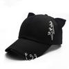 New parent-child metal decorative baseball cap personalized ears hoop cap female street couple hip-hop hat trend