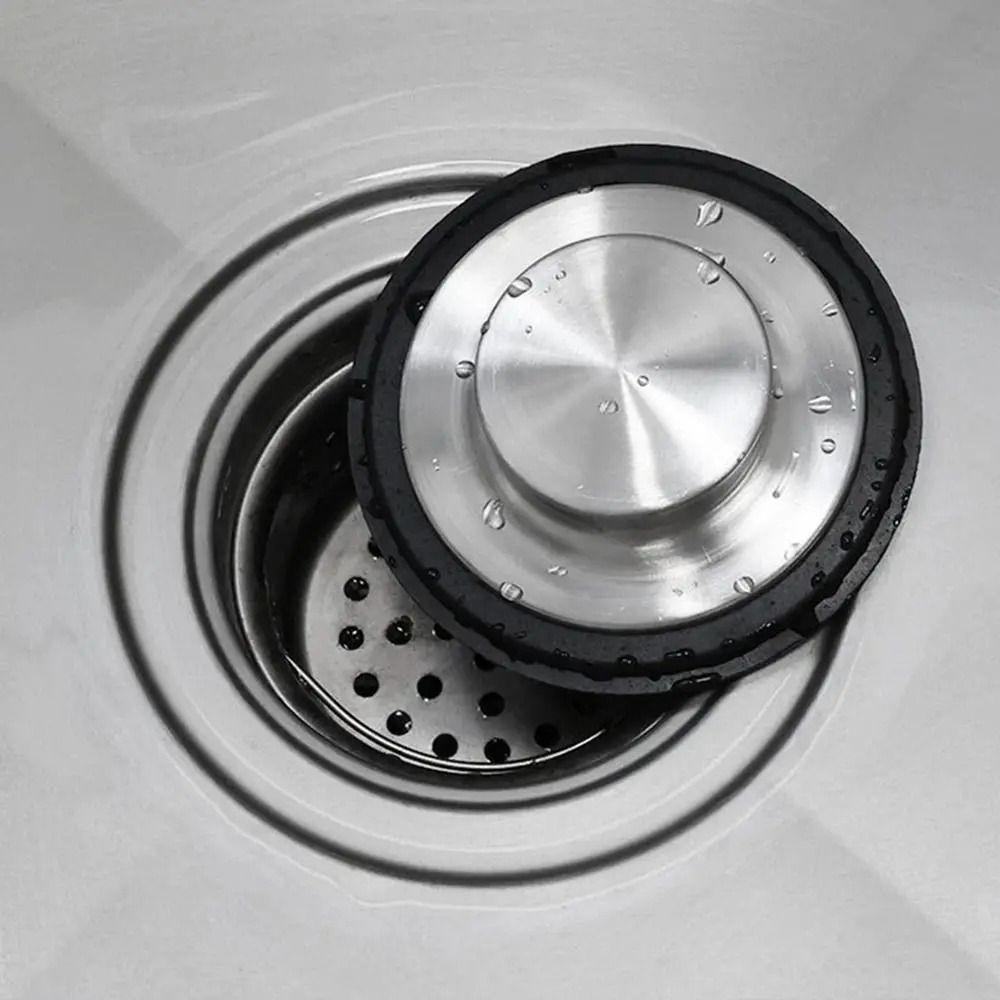 

Leakage-proof Sink Plug Stainless Steel Bathtub Stopper Sink Drain Stopper Kitchen срібний