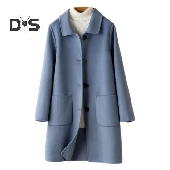 

Женское зимнее пальто в деловом стиле с отложным воротником, однобортное пальто средней длины, куртка для поездок на работу, однотонная плотная верхняя одежда 3XL