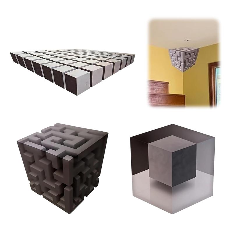 Reliable 3D Corner Wall Decal Optical Illusion Wall Art Impossible Corners Inspired Peel And Stick Removable 3D Wall Art