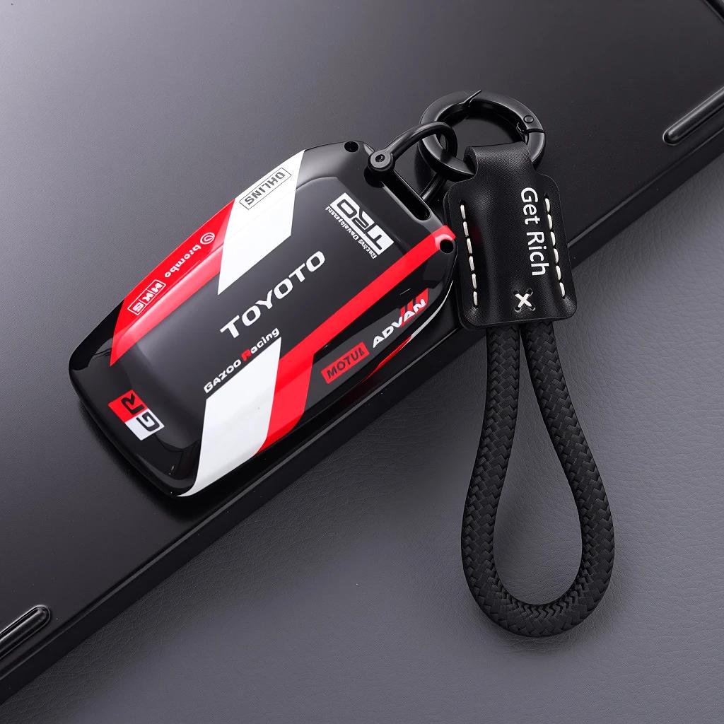 svagd6 ABS Zinc Alloy Car Key Cover Case For Toyota RAV4 Highland Coralla Hilux Fortuner Land Cruiser Camry Crown Keychain Accessories