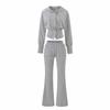 Spring 2026 Women's Diamond Chain Hooded Cardigan & Flare Pants Set