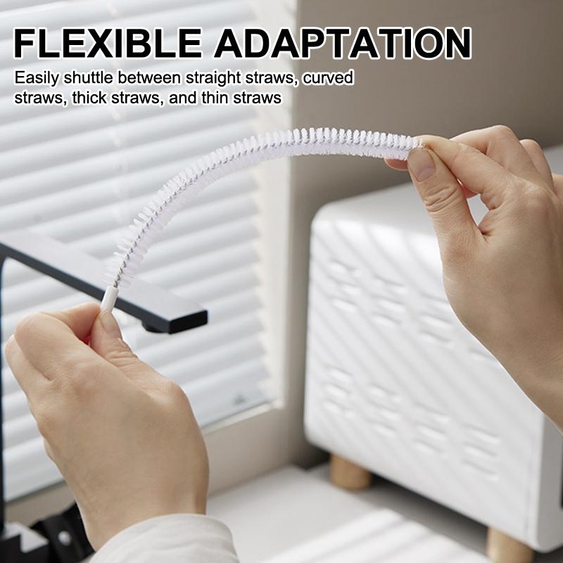 1/4Pcs Straw Cleaner Brush 4 Diameters Full Coverage Bristles Extra Long Pipe Straw Cleaners Brush For Tumbler Sippy Cup Kettle
