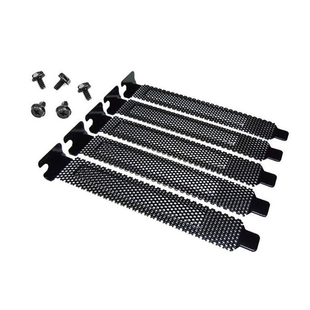 

Metal Heat Dissipation 5Pcs Computer PCI Slot Cover Dust Filter Blanking Plate чёрный