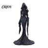 Atmospheric Window Display Gothic Faceless Witch Reaper Resin Statue, Vintage Black Robed Grim Figurine, Matte Style Gift Dark Desktop Ornament