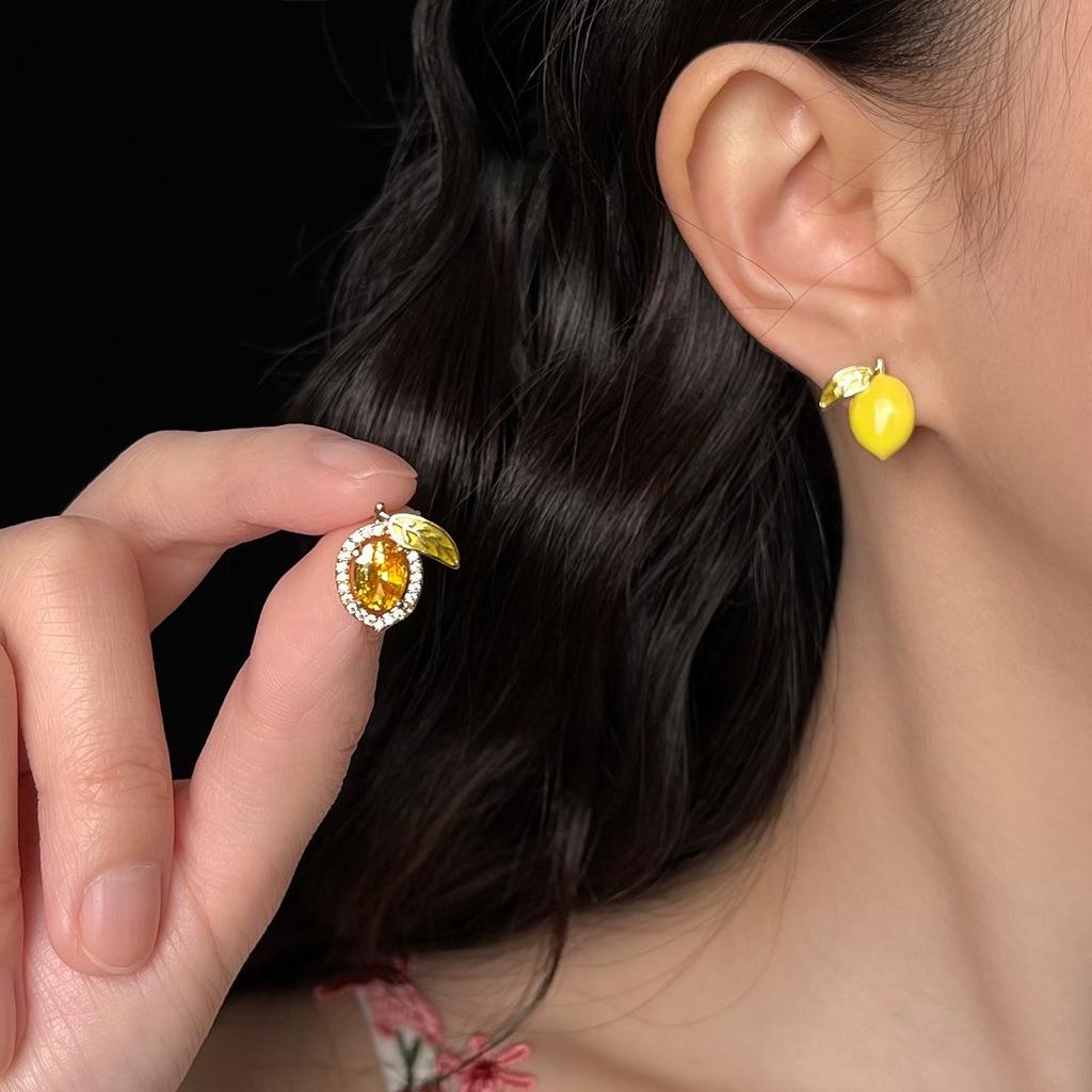 Summer Niche Asymmetrical Fruit Earrings