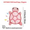 Squeaky Mini Cute Turtle Dog Plush Chew Toy for Puppies Teething Soft Safe Rubber Dental Health Interactive Sound Pet