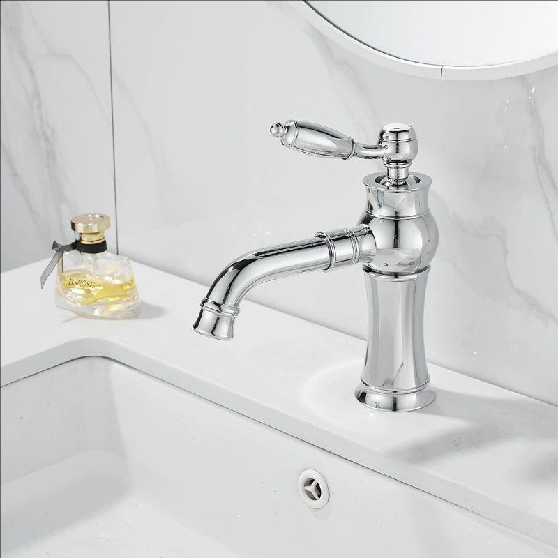 Хромированные смесители для раковины Современные золотые смесители для ванной, монтируемые на столешницу, Высокие смесители для раковины ванной Chrome