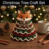 Kit de Crochet pour Débutants Kit Arbre de Noël Animal, DIY Vache des Highlands Art Mignon et Loisirs Créatifs Kits Chien Teckel Chat Tricot pour Débutants, Fait Main Vacances