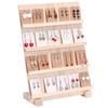 Multi-functional Wooden Nail Art Stand Manicure Products Showing Shelf  Nail Color Board Card Paper
