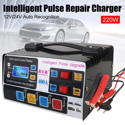 220W RV Chargers 12V 24V Batteries Automotic Switch Charging Intelligent Pulse Repair Digital Storage Cell Car Battery Chargers