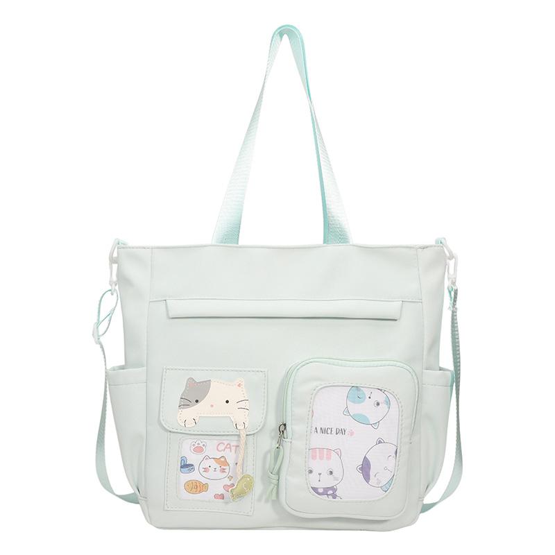 Borsa a tracolla da studente per campus, grande capacità, borsa a spalla da donna, borsa a mano