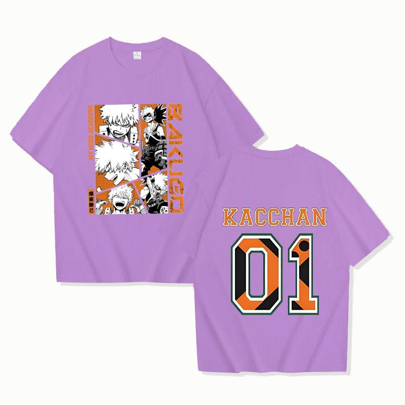 New Anime Bakugou Katsuki Printing T Shirts Unisex Fashion Short Sleeve T Shirt Women Summer Casual Loose T-shirt