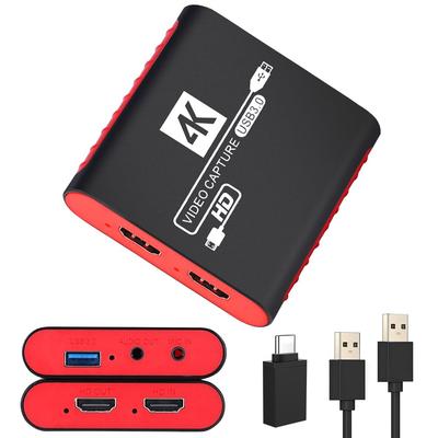 Tarjeta de captura con USB 3.0 y soporte YUY2, capacidad de grabación de video 1080P 60FPS, compatible con consolas de juegos como SwitchPS5PS4XboxWiiU, 4K30Hz