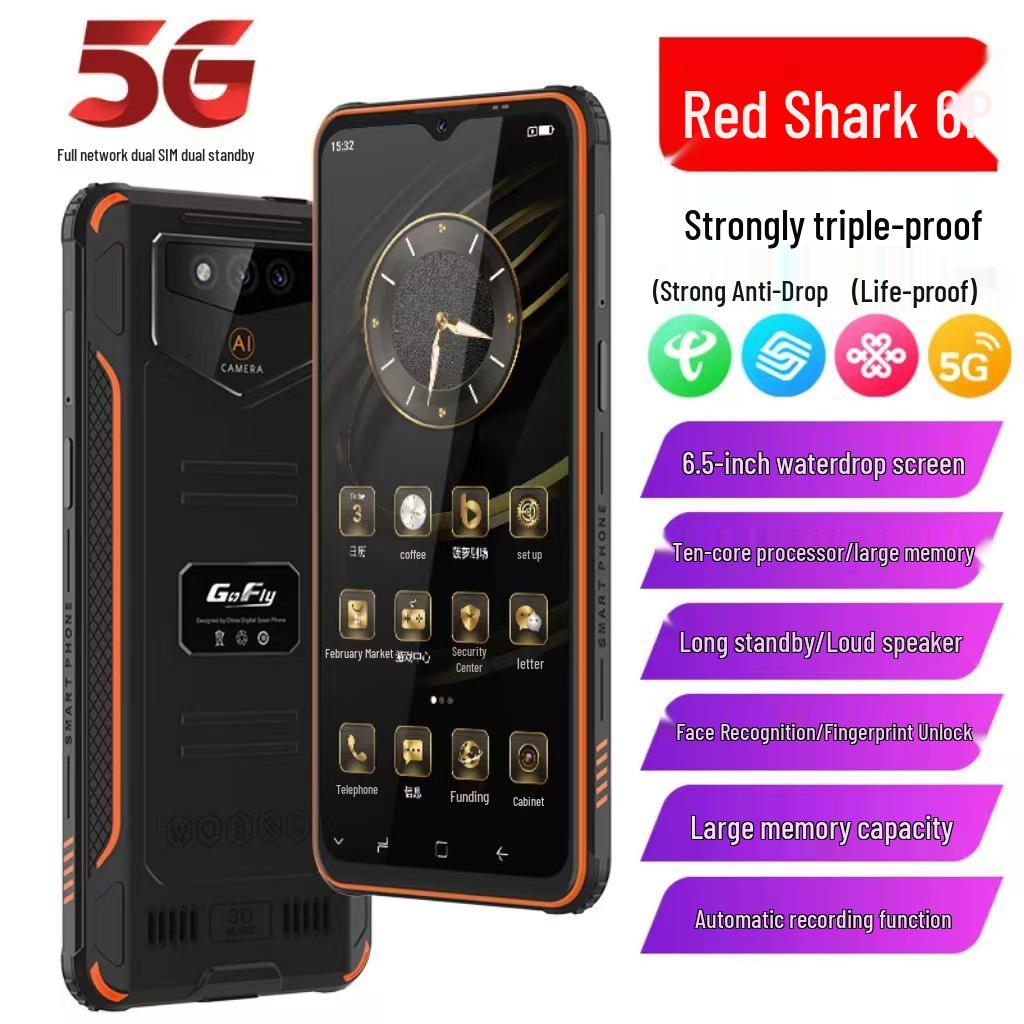 Rugged Smartphone with Dual SIM, Waterproof, Drop-proof, Long Battery Life, Large Screen, and All-Network Compatibility.