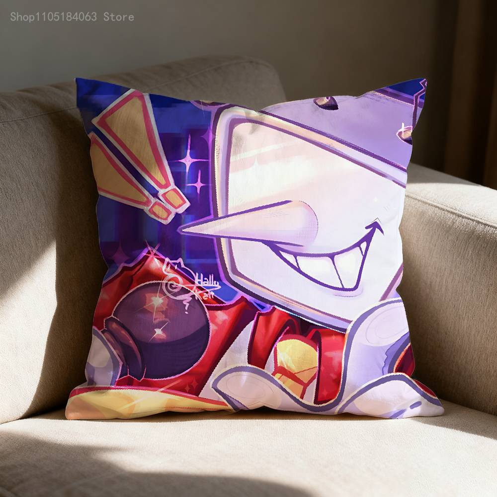 D-Deltarune Tenna Pillow Case Print Polyester Fiber 40X40 Cm Home Sofa Throw Cushion Cover Decoration