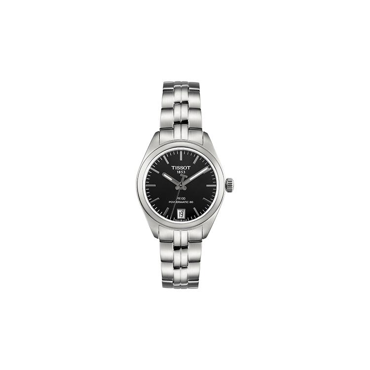 TISSOT Women s PR100 Collection Watch T101.207.11.051.00 Black Dial Silver Strap