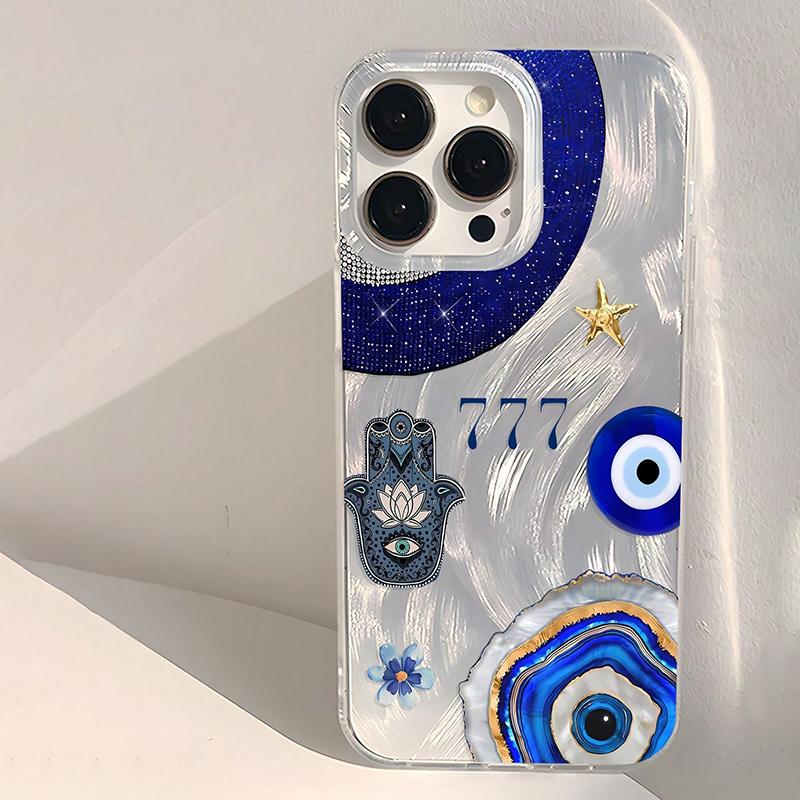 

Blue Evil Eye And Hamsa Hand Pattern Phone Case For Samsung Galaxy S26 S24 S25 S23 Ultra S22 S21 Plus FE A35 A50 A54 A55 Cover Galaxy S26+