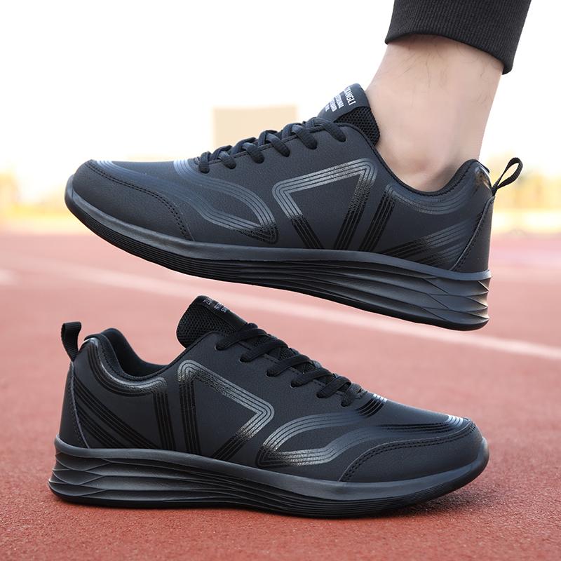 Fashion Men Shoes Waterproof Walking Sneakers Leisure Male Artificial Leather Sports Non-Slip Footwear Tennis Casual Light Shoes Lac-up