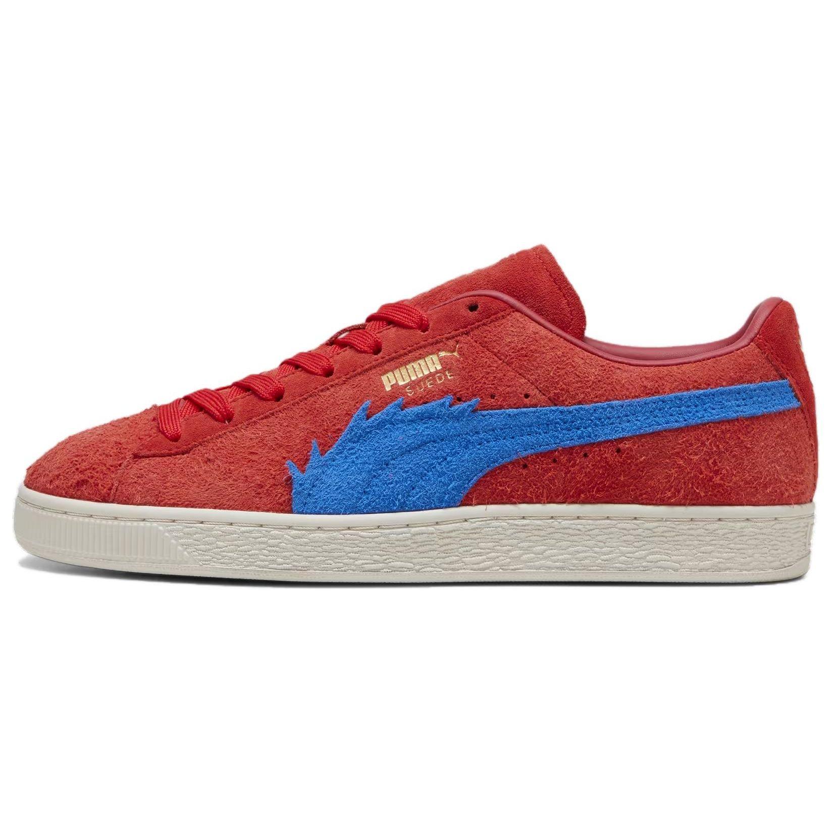 One Piece x Puma Suede Луффи Мужские Кроссовки Красный Для-Всех-Времен-Красный Ультра-Синий 396520-01 36