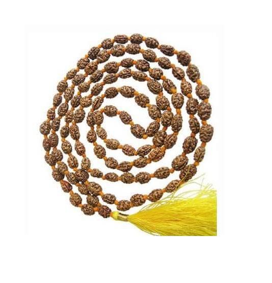 Чётки из Рудракши сертифицированные (3 мукхи), Rudraksha Mala Certified (108 beads), Kalyan Puja