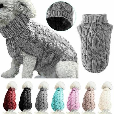 Accogliente Maglione Lavorato a Maglia per Cani Autunnale e Invernale - Tinta Unita