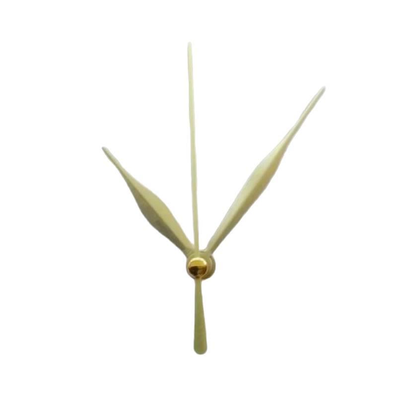Gold Pointer DIY Quartz Clock Hands for Wall Clocks - Cross Stitch & Metal Design
