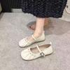 French Pearl Mary Jane Shoes Girl 2025 Spring New Fairy Evening Wind Large Size Soft Sole Ballet Grandma Single Shoes