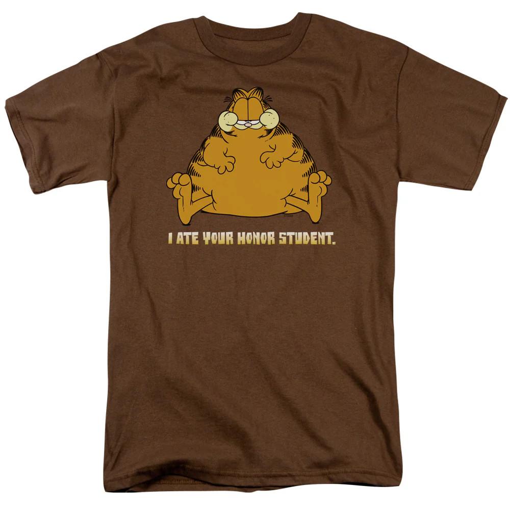 

Garfield I Ate Your Honor Student Mens T Shirt Coffee L