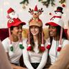 Long Leg 3D Christmas Plush Cap Warm Soft Snowman Party Hat Reindeer Character Cap  Photo Props