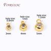 18K Gold Plated Positioning Beads For Chain 3/4/5mm Round "Smart" Bead with Silicone Insert and Ring DIY Jewelry Fittings