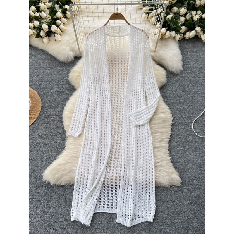 Korean Style Mid Length Long Length Knitting Cardigan Outer Wear Summer Shawl