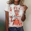 Cartoon Graphic Specal Women's T-shirt Casual Short Sleeved 3D Printed T-shirt