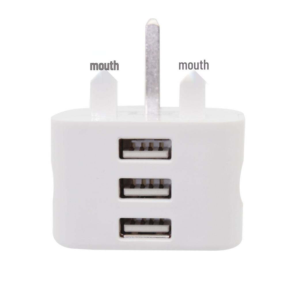 Hong Kong 2A Dual-Port UK Charger with 2 USB and 3 USB Smart Travel Charger