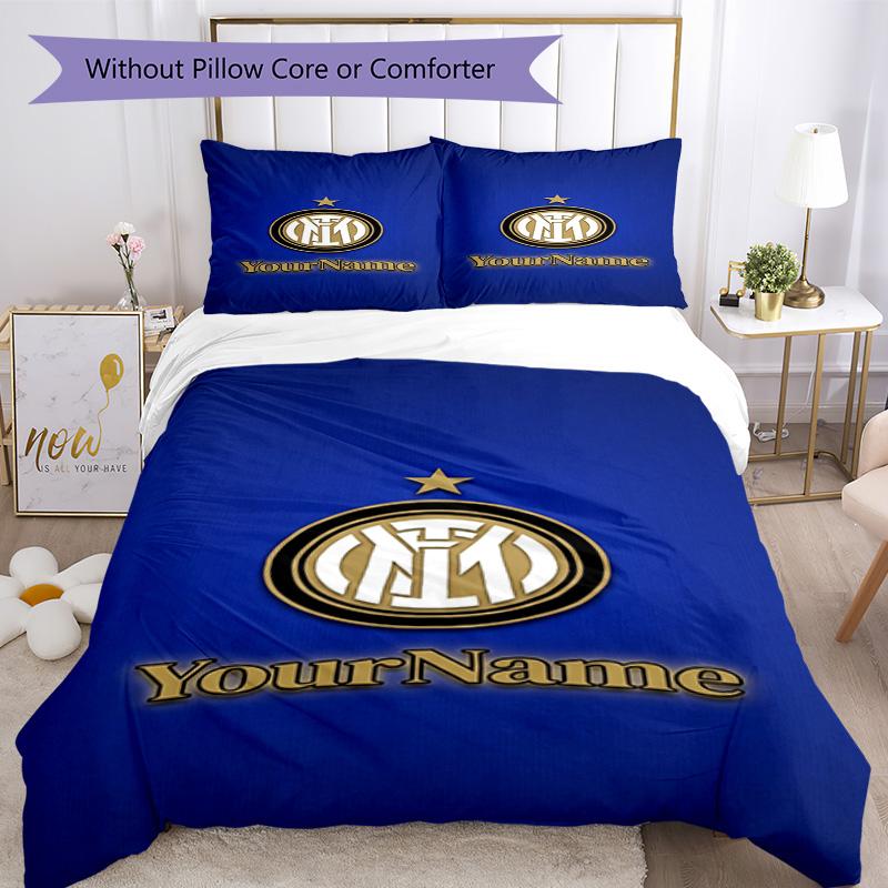 Inter Milan Customize your name Bedding Set Breathable Duvet Cover with Pillowcases Home Decoration Birthday Gift