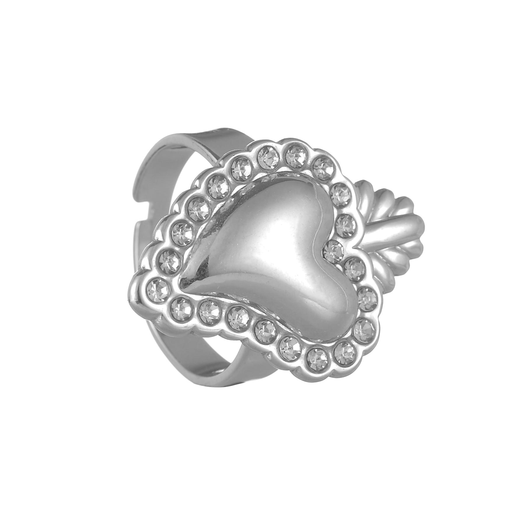 

Atoztide Fashion Multiple Styles Colorful Open Ring For Men Women Couples Stainless Steel Heart Finger Ring Party Jewelry Gift