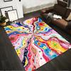 Colorful Abstract Star Pattern Carpet with Swirl Design for Living Room Suitable for Use As an Anti-slip for Living Room Bedroom Sofas