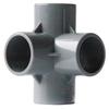 Raccordi per Tubi in PVC Grigio Solido Fai da Te Gomito Dritto Gomito a T Uguale Connettori Giunto in Plastica Tubo Accoppiatore Adattatore 3/4/5/6 Vie