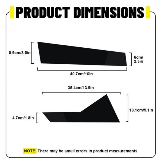 6Pcs For - Volkswagen Jetta Pillar Posts Cover Door Trim Glossy Black B