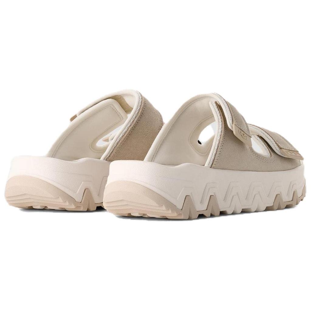 UGG Cap Outdoor Series Round Toe Thick Sole Velcro Commuter Versatile Non-Slip Slide Sandals Unisex Sandals Light-Beige 1167497-LHB