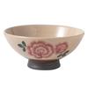Retro Hand-Painted Floral Ceramic Noodle Bowl - Large Chinese Style Soup/Rice Bowl with Underglaze Color