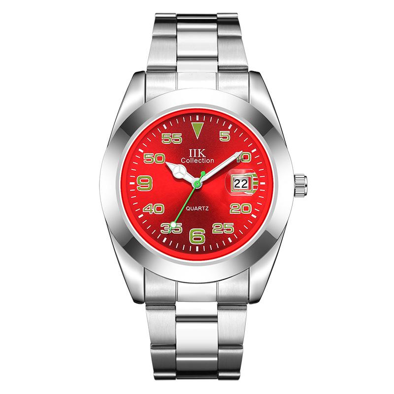 IIK Aperture Business Herren-Digitaluhr mit blauem Zifferblatt, Quarz, wasserdicht, Kalender, Stahlband