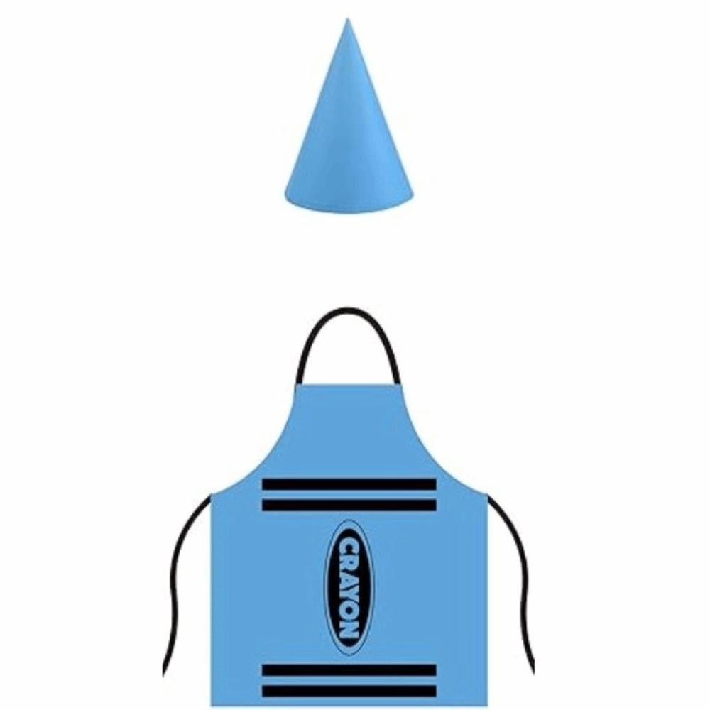 

New Colorful Crayon Themed Gnome Set Funny Cleaning Work Apron Fancy Dress Art Craft Activity Cosplay Dress-up Halloween світло-синій колір