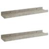 VidaXL Wall Shelves 2 Pcs Concrete Grey 40x9x3 Cm