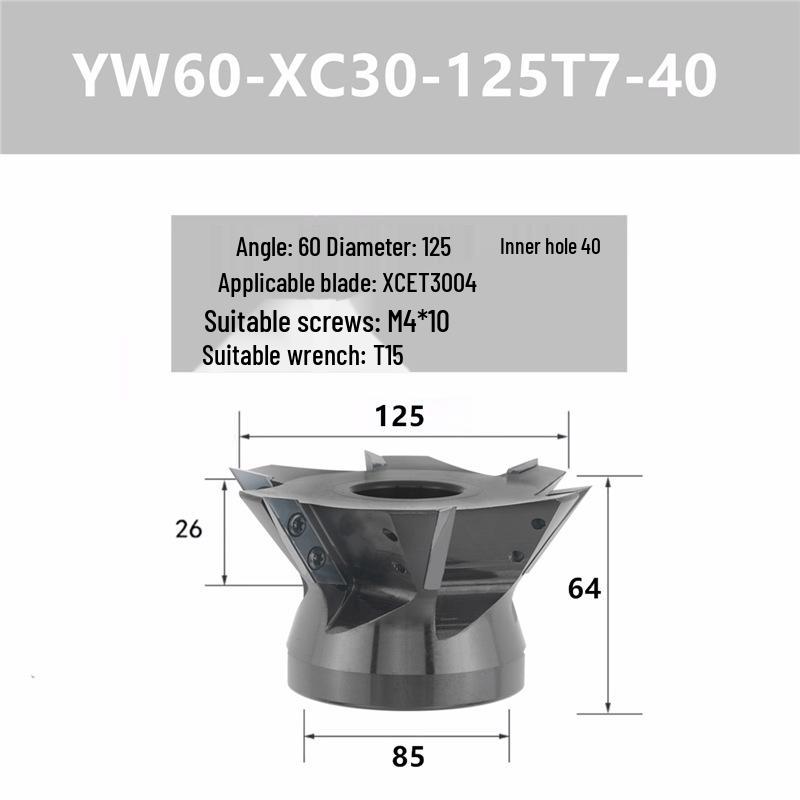 Long-Edge Dovetail Cutter Holder for XCET3004 Milling: 55°, 60°, 75° V-Groove & Disc Bottom Cleaning