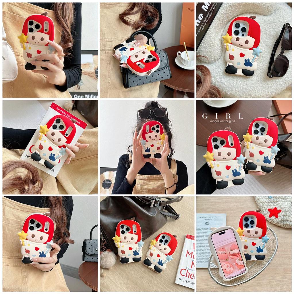 3D Star Girl Phone Case for iPhone 13/14/15 & 17 Pro Max