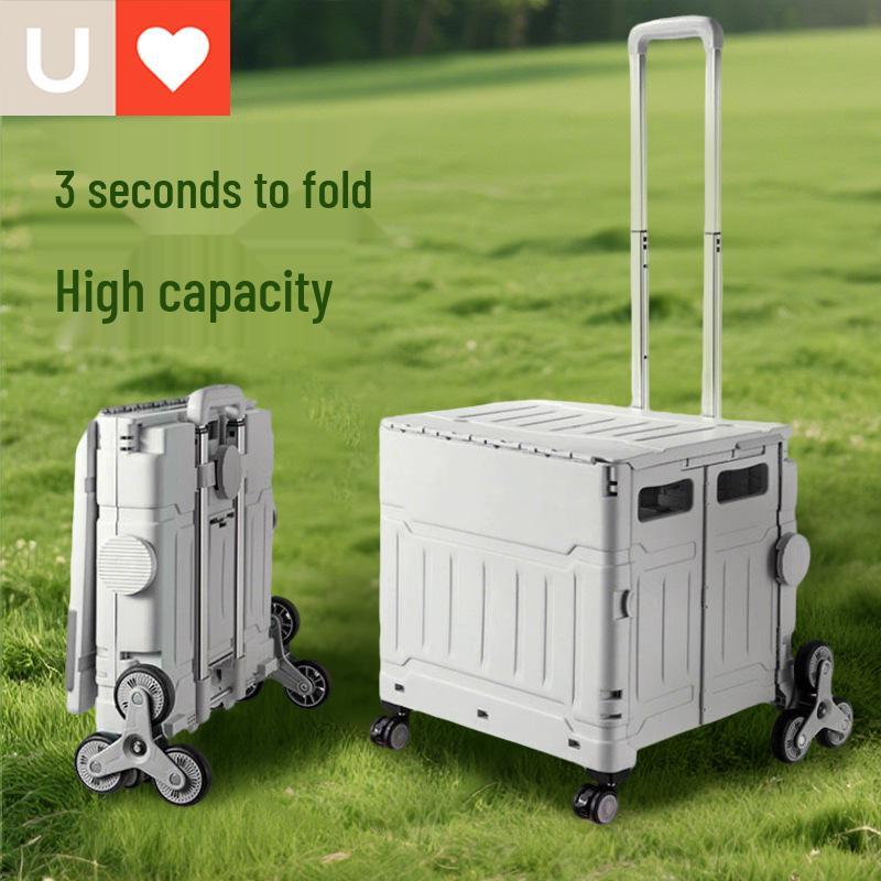 Younai Folding Outdoor Trolley – Portable Shopping Cart for Home & Street Vendors