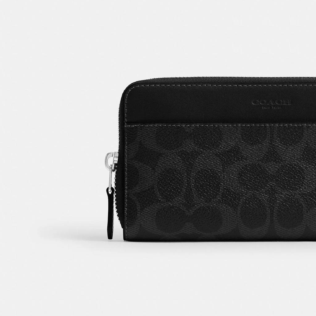 Coach Classic Logo Pleated Bag Women Wallet Black 5015-OY2